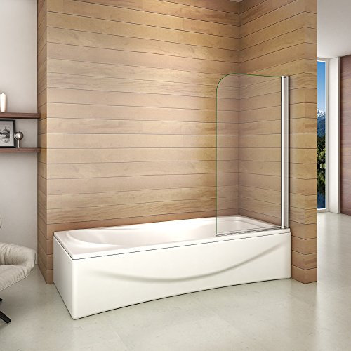 Pare-baignoire 70x130cm en verre anticalcaire pivotant à 180°