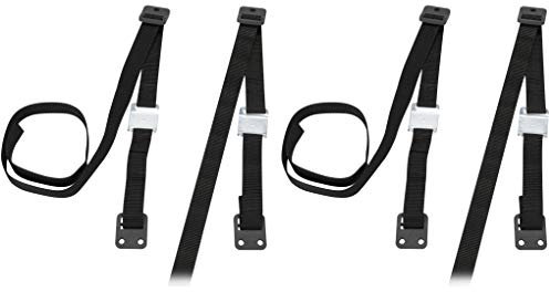 Safety 1st Möbelgurt, 4 Stück, Universalriemen, Hochwertige Materialien, Schwarz, Lackiert, Einheitsgröße