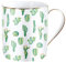 WAVEYU Keramiktasse, Kaffeetasse Tasse Design mit Henkel Dekoration mit Henkel Kaffee Tee Tasse für Mädchen Frauen für ideale Geschenke 14 oz Kaktus