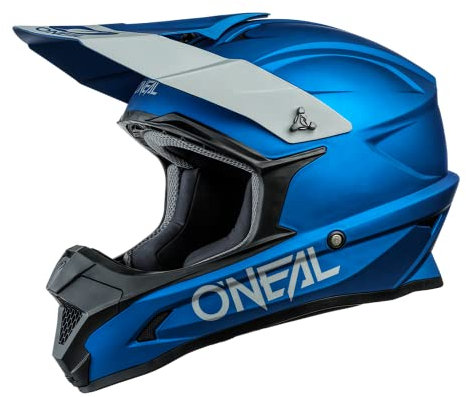 O'NEAL | Motocross-Helm | MX Enduro Motorrad | ABS-Schale, , Lüftungsöffnungen für optimale Belüftung und Kühlung | 1SRS Helmet Solid | Erwachsene | Blau | Größe XS
