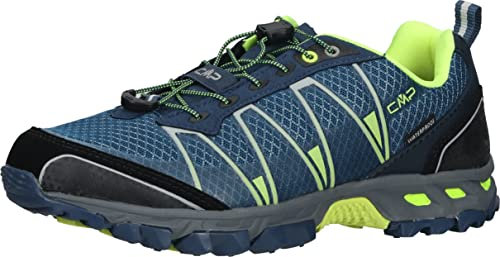 CMP, Zapatillas de senderismo Altak Trail Shoe WP Unisex adulto, Tinta azul amarilla fluorescente, 40 EU