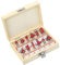 Juego de brocas de enrutador de vástago de 12 piezas de 6 mm para cortador de fresado de madera, herramienta de carpintería de carburo (rojo)