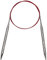 Coopay Aguja de Tejer Circular de 100 cm, Alambre Flexible, Aguja de Tejer Circular Fija de Metal para Proyectos como Mantas, para Manos Artritis, 8mm