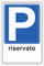 pubblimania Cartello Parcheggio RISERVATO in alluminio composito da 3 mm. Per uso esterno o interno (Parcheggio riservato 30x40)