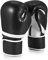 Flexzion 284 g Boxhandschuhe Sparring Trainingshandschuhe Boxhandschuhe Boxsack Handschuhe für Kickboxen, MMA, Muay Thai, Training, Sparing, Tasche mit Handgelenkbandage, Schwarz