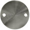 Edelstahl Ronden geschliffen, V2A, Ankerplatten, Geländer, Fußplatte, 70mm / 100mm (100 mm, 2 Außenbohrungen Ø 11 mm)