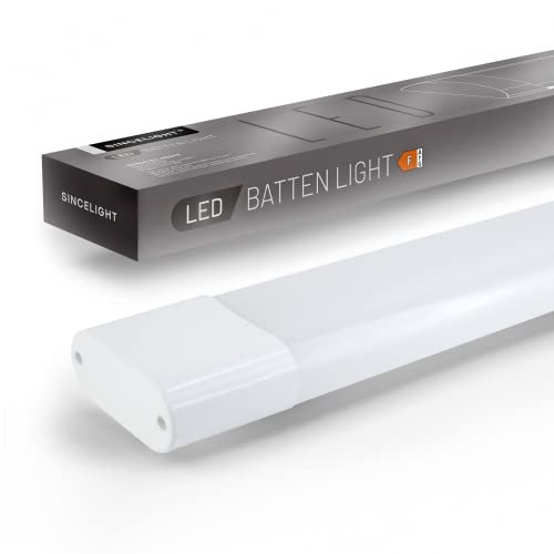 SINCELIGHT LED Deckenleuchte 36W Lichtleiste, 4ft(120cm) Integrierte Röhrenlampe, Omnidirektionale Beleuchtung, Warmweiß 3000K, Weicher und gleichmäßiger, 1 Stück