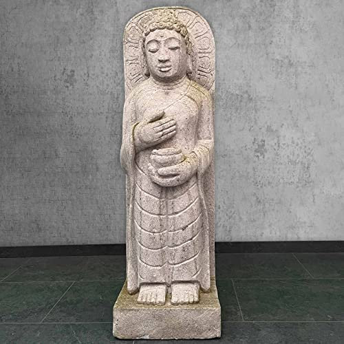 Asien Lifestyle Stein Buddha Figur 1m groß Indonesien Buddhafigur stehend