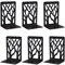 3 Paar Buchstützen, SAMSYOKI Metall Buchstütze, Dekorative Bücher Halter Regal, rutschfeste Buchständer Baum Design Buchstopper für Büro Schule Bibliothek Küche Schwarz