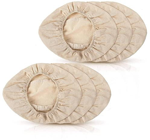 VENEKA 12 Pcs Oval Shape Bread Proofing Basket Cover Natural Rattan Baking Dough Sourdough Proofing Basket Cloth Liner