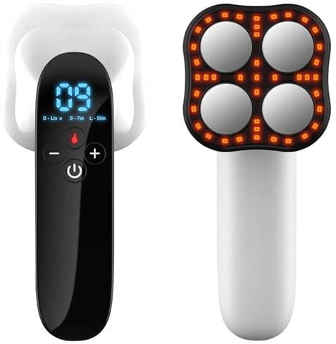 Catalpa U Verbesserte Version 4 Massageköpfe Cellulite-Entferner Massagegerät Drahtloses Handgerät Körperformmaschine für Bauch, Taille, Arm, Bein und Hintern