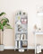 Hzuaneri Bücherregal, Regal, Standregal, Büroregal, mit 5 Fächern, offen, für Wohnzimmer, Arbeitszimmer, Büro, als Raumteiler, 24 x 50 x 140 cm, Weiß BC06503X