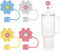 4Pcs Silicone Straw Covers Cap, Mabor Color Flower Straw Covers Cap for Tumbler 30&40 Oz Cup Cute Straw Covers Mini Straw Covers for Various Shapes Reusable 10mm Straws, 560501_1_KIJEB2FRH