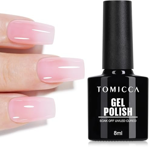 TOMICCA Gel Nagellack Rosa Violett, 8ml UV Nagellack Soak Off Gellack Nagelkunst Maniküre DIY UV-Nagellack Geschenke