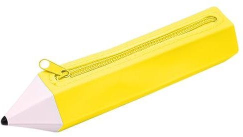 Euyehn Trousse à Crayons à Fermeture éclair, Pochette à Crayons en Silicone, Trousse à Crayons étanche pour étudiants, Outil Stationnaire de Conception en Forme de Crayon pour Les collégiens, Les