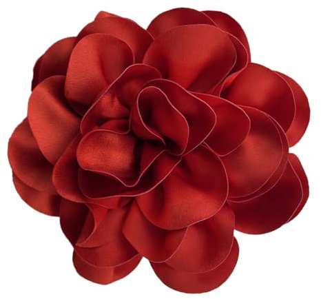 BOGEEL Grande broche en soie en forme de fleur pour femme, unique et personnalisée, bijoux pour fêtes et mariages