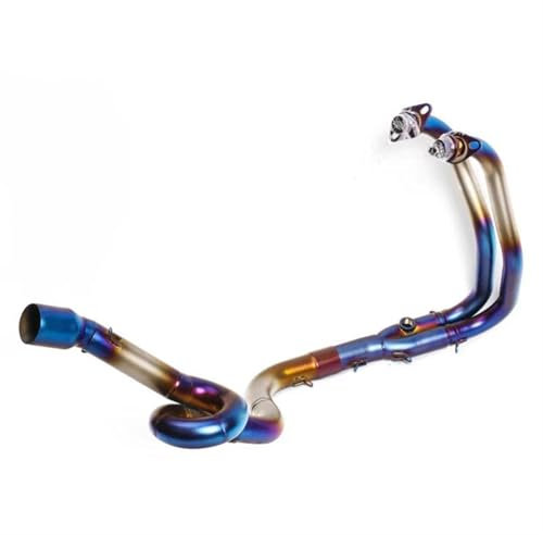 Pot Moto Pot Echappement pour Kawasaki pour Ninja 250 pour Ninja 300 Z250 Z300 Tuyau Liaison Connexion Silencieux D'échappement Moto Slip on Pot d'échappement(D)