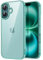 JETech Case for iPhone 16 Plus 6.7-Inch, Non-Yellowing Shockproof Phone Bumper Cover, Anti-Scratch Clear Back (Teal)