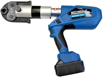 3S SuperSamaStore Pressatrice a Batteria per Raccordi Rame e Multistrato, Pinza Crimpatrice Elettrica Ricaricabile, Valigetta Kit per Crimpare Tubi con 2 Batterie, Caricabatterie e Guarnizioni