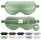 SILKTALE Schlafmaske Seide für Männer Damen,19 Momme 100% Maulbeerseide Augenmaske für Seitenschläfer, Atmungsaktive Seiden Schlafbrille Bequem mit Verstellbares Gummiband für Flugzeug,Salbeigrün