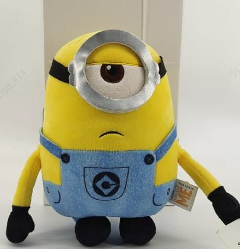 MINISO Minions Kuscheltier 20cm, Stuart Kuscheltier Plüschtier Klein, Weiche Stuart Kuscheltier für Kinder, Gelb Kuscheltier Minion Plüschtier für Mädchen Jungen Geeignet Geburtstag Geschenk