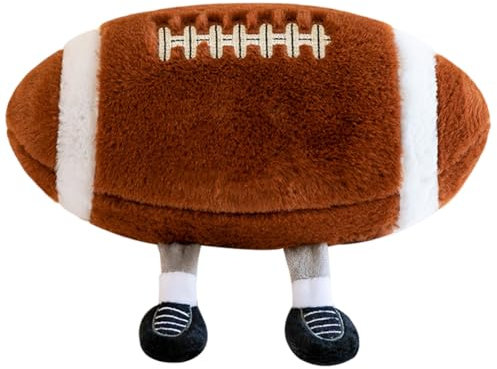 CYGMRFH American Football Plüsch, Rugbyl Plüschtier Plüsch, Smile Rugby Plüschtier, Rugby Kissen Sport Plüschtiere, Geburtstags Geschenk für Fans und Kinder, 18CM