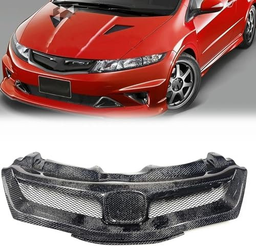 Rejilla Frontal para Coche para Civic FN FK FN2 Type R 2008 2009 2010 2011,Parrilla de Radiador Rejilla Parachoques Delantero,Accesorios de Coche
