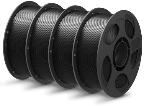 ANYCUBIC Refill PLA Plus und Spool Kit, PLA+ Filament 1.75mm, Hohe Zähigkeit und Präzision, 3D Drucker Filament für Intelligentes Drucken, 4KG Schwarz