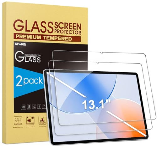 SPARIN 2 Pezzi, Pellicola Prottetiva per Samsung Galaxy Tab S10 FE+/FE Plus 13.1, Vetro Temperato per Galaxy Tab S10 FE Plus 2025, Durezza 9H,Ultra Resistente