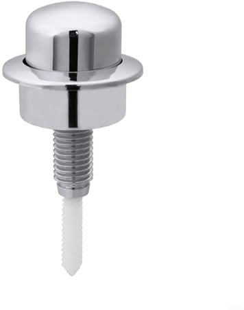 Siamp-Optima 49 Toilet Push Button Single Flush Chrome Finish Easy Operation Versatile Compatibility Material Water-Saving Design for Standard Raised Toilets(A)