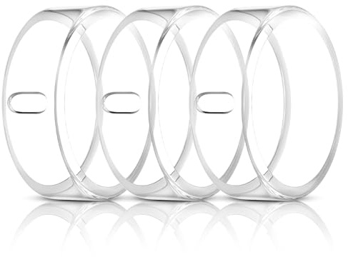 Schutzhülle kompatibel mit Oura Ring Gen 4/Gen 3 Horizon/Heritage/Ultrahuman Ring, Surport Charging mit Abdeckung, Kratzfeste TPU-Schutzfolie für Damen und Herren, transparent, 3 Stück, für Größe 6