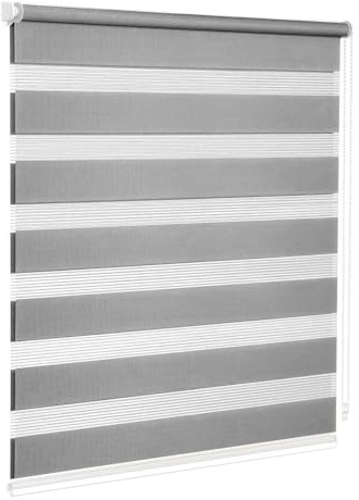 Fensterrollo für Innentüren, Haus, Büro, Wandmontage, Rahmen, ohne Löcher, 180 x 180 cm, Grau