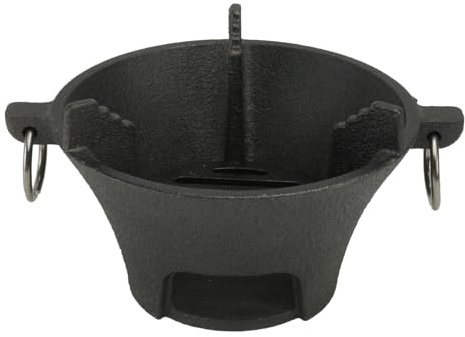 Parliky Barbecue Carbonella in Ghisa Piccolo Cucinetta da Campeggio Solida e Compatta Stufa per Barbecue Rotonda per Picnic e Uso Esterno