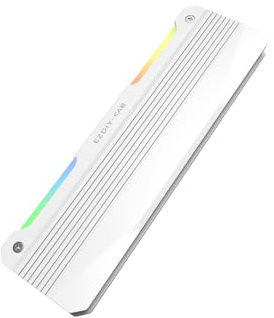 EZDIY-FAB RH01 ARGB RAM Heatsink, RGB Memory Heat Spreader for DDR5 DDR4, Aluminum RAM Cooler with 5V 3-Pin ARGB Lighting, Gaming PC Memory Cooling,1 Pack -White