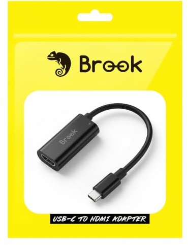 Brook USB-C to HDMI Adapter 4K 60Hz with 100W PD Charging, USB Type-C to HDMI Converter for Switch and Switch 2, Steam Deck, ROG Ally, Laptop, Tablet & Monitor, Plug and Play