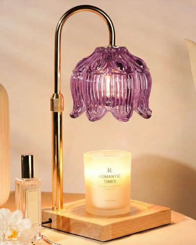Candle Warmer Lamp with Timer and Dimmer, Height Adjustable Electric Wax Melt Burner for Large Jar Candles, Flameless Candle Lamp Warmer for Home Decor, New Home Gifts for Women Mum Daughter Friends