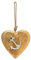 TEMPELWELT® Deko Anhänger Herz mit Anker 14 cm, Mango Holz Massiv mit Aluminium Silber, Dekoherz Ehehafen, maritimer Herzanhänger, Hochzeitsgeschenk