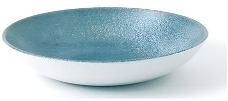 Churchill Studio Prints Raku Round Coupe Bowl Topaz Blue 248mm