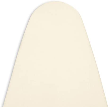 Encasa XO Ironing Board Covers and Pad 125x46 cm - Elastic Tightening with Thick 4 mm Felt Padding, Easy Fit, Scorch Resistant, Plain Colors - Natural