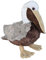 Wild Republic Plüsch Brauner Pelikan, Cuddlekins Kuscheltier, Plüschtier, 30cm