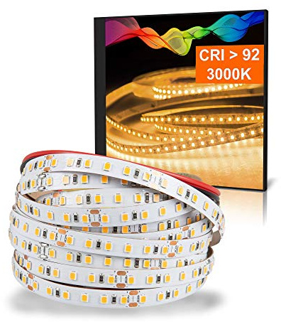 Mextronic LED-Strip/LED-Streifen warmweiß (3000K) - CRI 92, 72W, 5 Meter, 24V, IP20