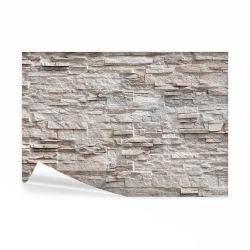 decomonkey Fototapete Steinwand Stein, 400x280 cm, XL, Steinoptik Mauer | Ziegel, Tapete, Wandbild, Bild, Fototapeten, Tapeten, Wandtapete