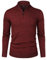 iClosam Mens Knitted Half Zip Jumper Comfortable Cotton Sweater with Ribbed for Autumn Winter Red