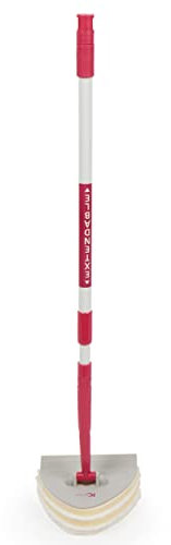 Kleeneze KL076533EU7 Double-Sided Bathroom Cleaner - Multipurpose Flat Mop with Telescopic Handle, Hard Floor Cleaner with Pointed Head, Ideal for Showers, Mirrors and Tiles, Sponge & Squeegee Sides