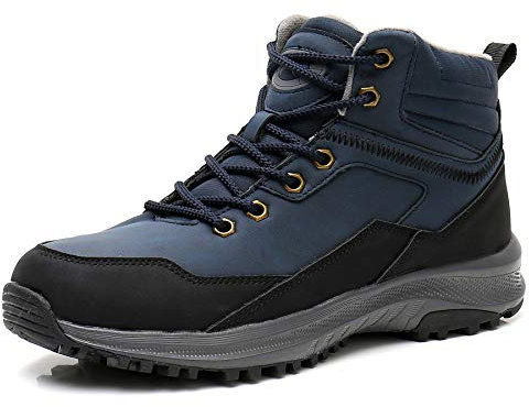 TORISKY Stivali Invernali Uomo Donna Scarpe Cotone Outdoor Impermeabili Trekking Caldo Piatto Caviglia Stivaletti Neve(9002-BL43)