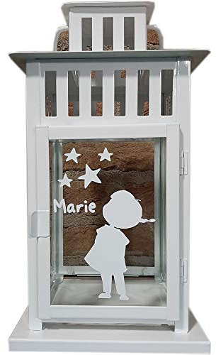 Laterne Sternenkind mit Namen Grablicht Trauerlicht Gedenklicht Abschied (Mädchen 1 Seite)