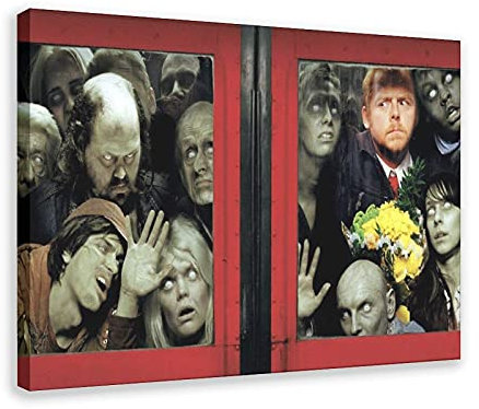 Filmposter Shaun of the Dead 5, Leinwand-Poster, Schlafzimmer, Dekoration, Sport, Landschaft, Büro, Raumdekoration, Geschenk-Rahmen: 60 x 90 cm