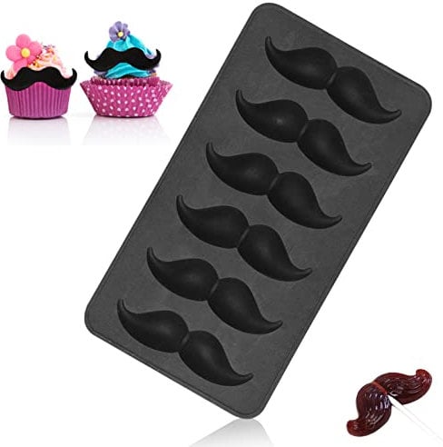 HERCHR Moules décoratifs en silicone en forme de Moustache pour glaçons, chocolat, fondant, décoration de gâteau
