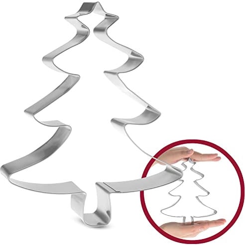 Ausstechformen Weihnachen groß – Weihnachtsbaum – Edelstahl Plätzchenausstecher 17cm - Stabiler Keksausstecher Weihnachten für kreative Back- und Deko-Ideen