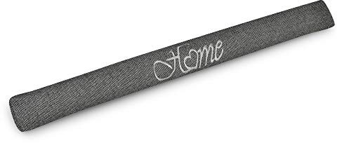 Beautissu Zugluftstopper 100 cm lang Tuuli - 1,1 kg Windstopper als Türvorleger, Haustür Rolle und Kälteschutz Luftstopper - Luftzugstopper Home Zugluft Stopper in Anthrazit